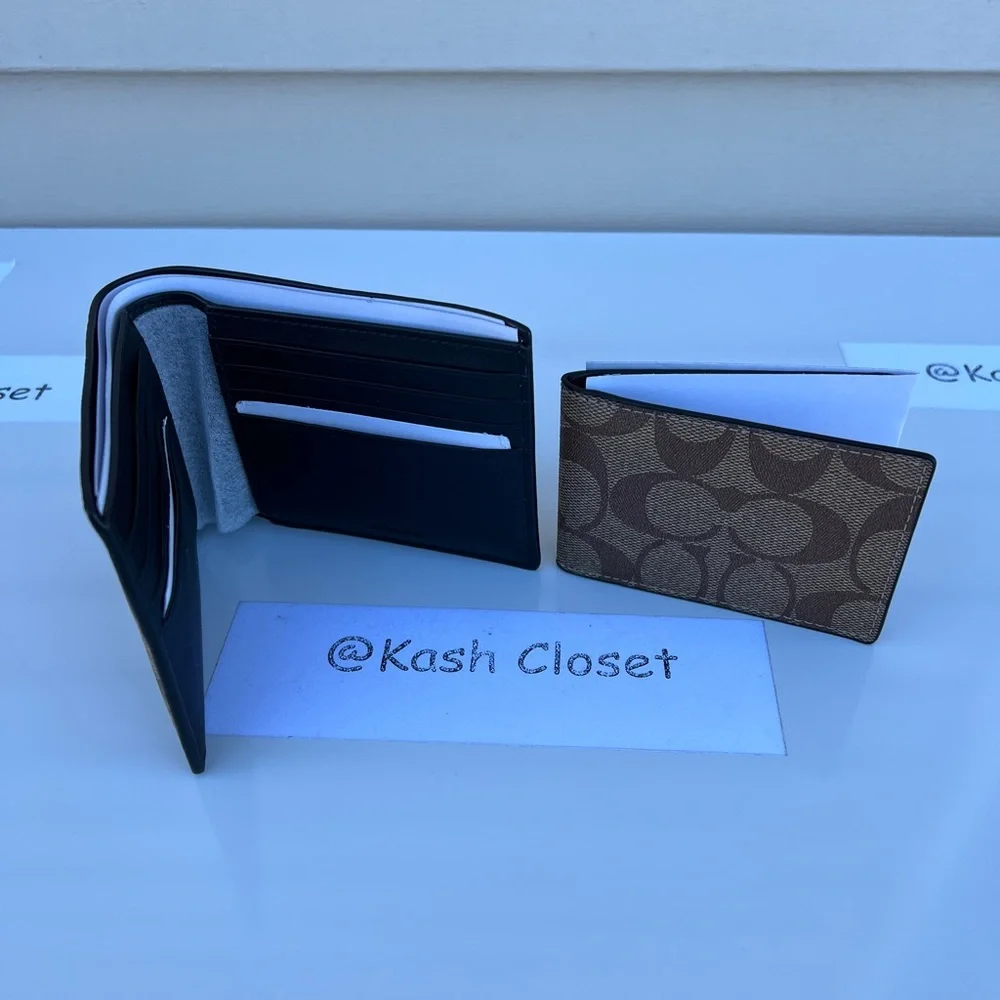 Coach 3 In 1 Wallet In Signature Canvas With Coach Rainbow - Picture 5 of 8